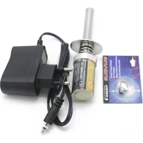 HSP RC Nitro 1.2V 1800/3600mah Rechargeable Glow Plug Starter Lgniter+AC Charger+N3 Glow Plug For Gas Nitro Engine Power RC Car
