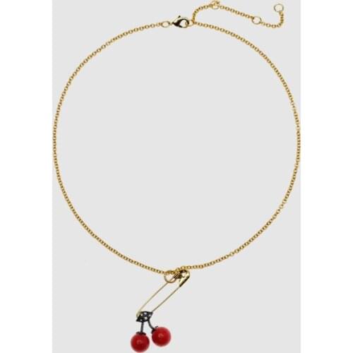 Amorita boutique Small and exquisite red fruit clasp necklace