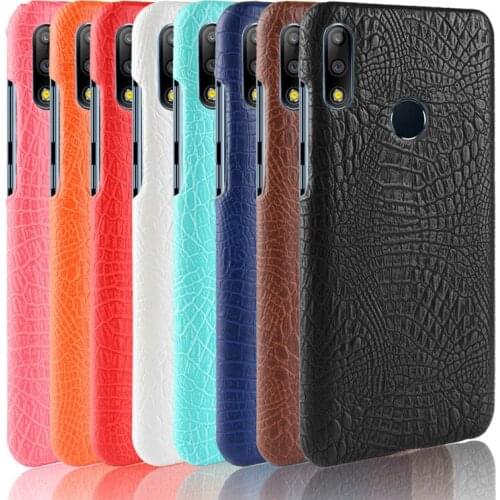 Zenfone Max Pro M2 ZB631KL Case Crocodile Grain Hard PC+PU Leather Back Cover Phone Case for Asus Zenfone Max Pro M2 ZB631KL