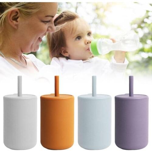 Baby Training Straw Drinking Cup Baby Learning to Drink Cup Childrens Silicone Straw Water Cup Leakproof Water Cup Healthy