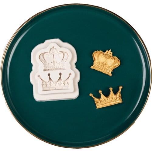 DIY Crown Silicone Mold Wedding Cupcake Topper Fondant Cake Decorating Tools Candy Jewelry Clay Chocolate Gumpaste Mould