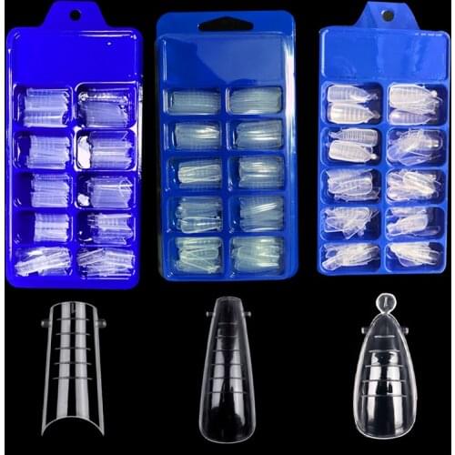 Nail Forms For Building Fake Nails Manicure Tool Half Cover Nail Molds For Poly UV Gel Dual Forms For Nail Extension