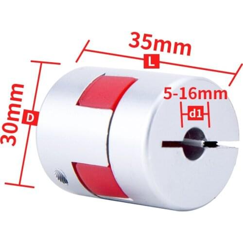 Flexible Plum Shaft Coupling D30L35 1PCS10*14mm 5/6/6.35/ 8/9.5/10/12/12.7/14/15/16mmCNC Stepper Motor Coupler