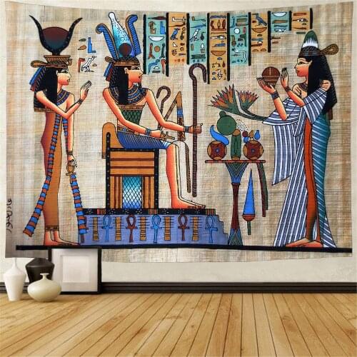 Ancient Egyptian Characters Culture Pattern Tapestry Wall Hanging Room Dorm Decor Trippy Tapiz Tapestries Wall Tapestry Blanket