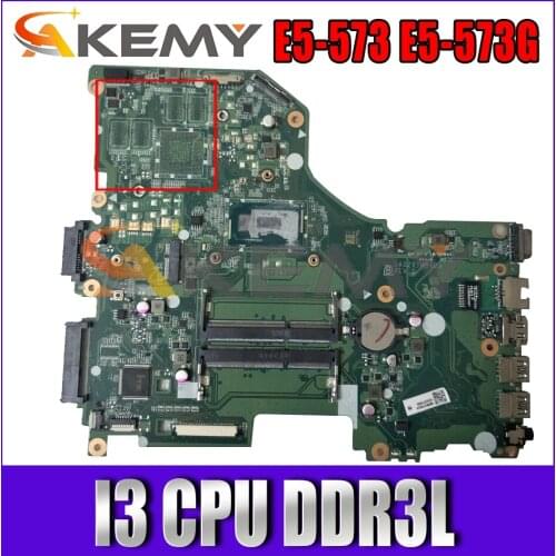 For Acer aspire E5-573 E5-573G Laptop Motherboard With Intel I3 CPU DDR3L DA0ZRTMB6D0 NBMVH11001 100% Fully tested