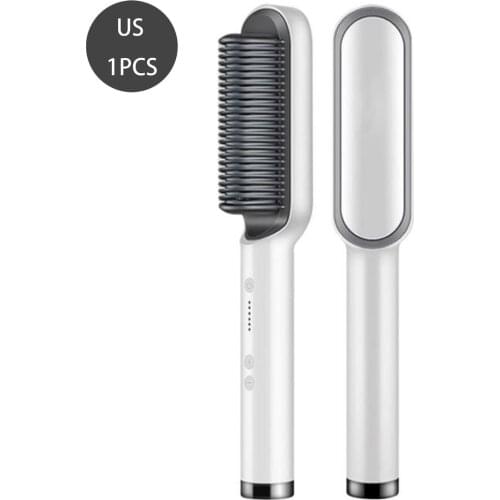 Straight Curly Hair Comb With 5 Levels Adjustment Tourmaline Ceramics Multifunctional Brush And Comb Curling Iron