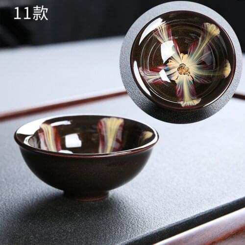 Ceramic master gold placer single cup tea bowl set tea cups bubble cups home high-end tea set gifts