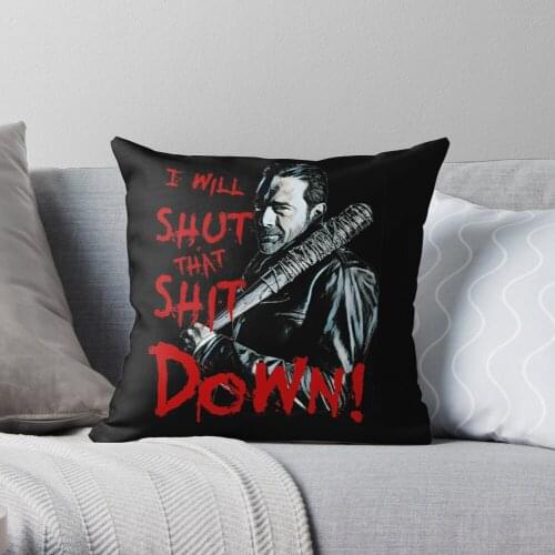 Negan Throw Pillow Cushion Cover Polyester throw pillows case on sofa home living room car seat decor 45x45cm