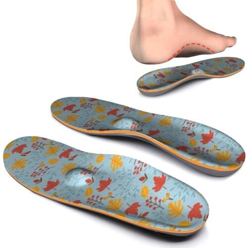 Maple Leave iFitna Leaf Pattern Original High Arch Support Insoles Memory Foam for Men and Women flat feet Orthotic Inserts