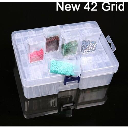 42Lattices Dismountable Diamond Embroidery Accessories diamond painting Boxes Cross Stitch Cases Storage Organizer Home Storage