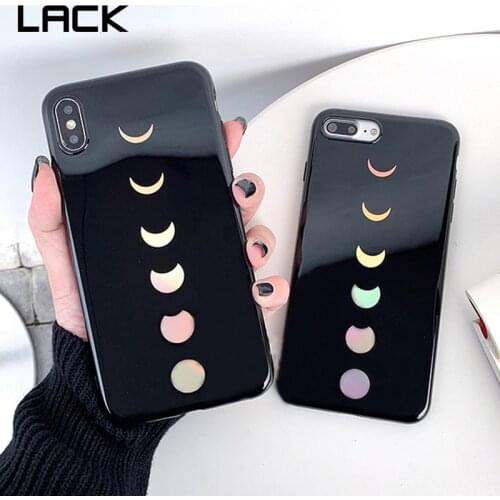 LACK Luxury laser Space Eclipse of the Moon Phone Case For iphone11 11Pro Max 8 Plus 6S 7 X XR XS Max Soft Colorful Back Cover