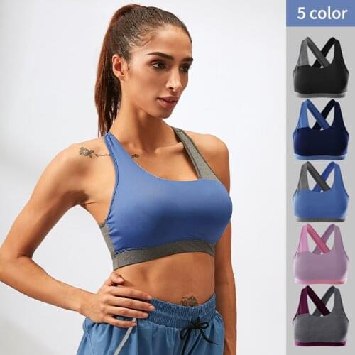 Sexy Sports Bra Top For Fitness Women Push Up Cross Back Yoga Running Gym Femme Active Wear Padded Underwear Crop Tops Female