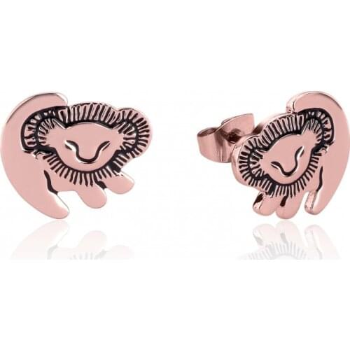 DCARZZ Lion King Simba Earrings Women Jewelry Gift Gold Rose Gold Christmas Stud Earrings Cute Cartoon Small Earrings