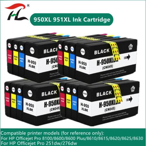 Compatible HP Officejet Pro 8100 8600 8610 8615 8620 8625 8630 251dw 276dw Ink Cartridge With Ink For HP 950XL 951XL 950 951 XL