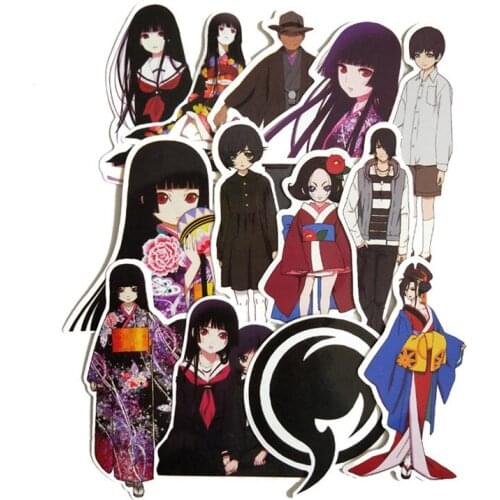 TD ZW 13pcs Japanese Hell Girl Stickers Decal For Snowboard Laptop Luggage Car Fridge DIY Styling Vinyl Home Decor Pegatina