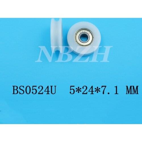U groove ball bearing BS0524U 0524UU 625ZZ 625Z 625 U0524-7 window and door bearing 5x24x7mm sliding door wheel POM coated