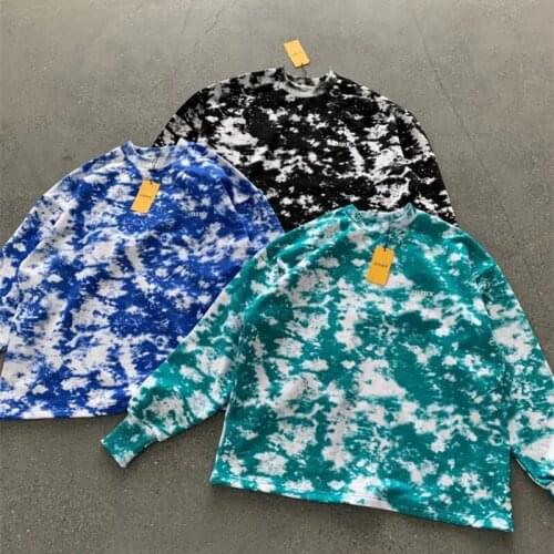 High Street Brand XOXOGOODBOY 21SS Print Tie-dyed Oversized T-shirt Streetwear Womens T-shirt Y2k Crop Top T Shirt for Men