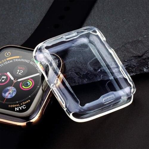 Ultra-thin Transparent TPU Protective Case for Apple Watch Series 4 40mm 44mm Against Bumps and Scratches Dustproof