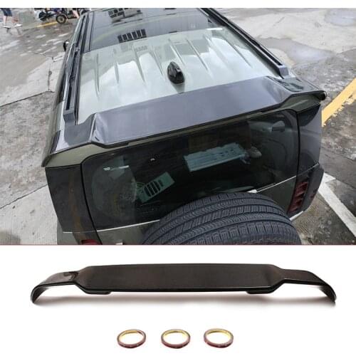 Real Carbon Fiber Rear Roof Spoiler Trunk Lip Tail Wing For Land Rover Defender 110 2020-2022 Car Exterior Accessories