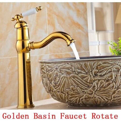 Gold bathroom wash basin faucet mixer pull out, Brass retro basin faucet antique, Copper water tap kitchen sink basin faucet