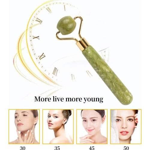 1Pc Facial Massage Roller Jade Stone Eye Nose Face Neck Relaxation Tools Face Massager Lift Body Slim Neck Thin Lift Tools