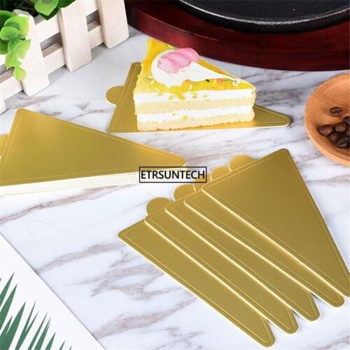 10Set Gold Mousse Bottom Foam Cake Bottom Plate Cardboard Dessert Tray Christmas Cake Decoration Tool