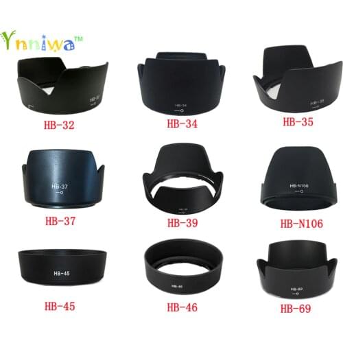 10pcs HB-32 HB-34 HB-35 HB-37 HB-39 HB-N106 HB-45 HB-46 HB-69 camera Lens Hood for nikon lens camera