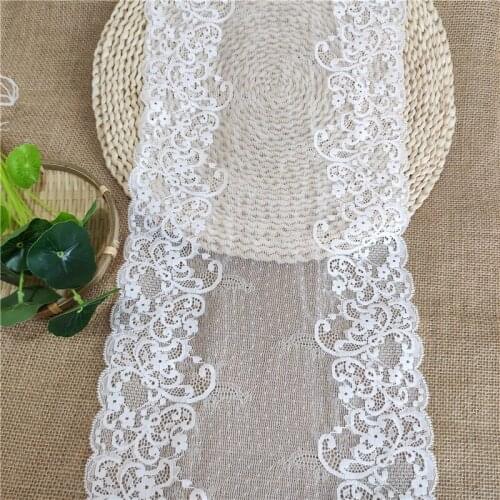 22cm elastic lace width DIY lace decorative cloth embroidery decoration process sewing materials clothing accessories