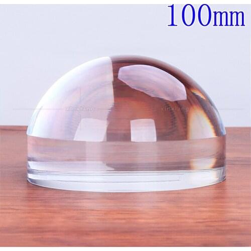 4X 100mm Acrylic Spherical Magnifier Desktop Paper Map Magnifying Glasses Handheld Reading Glass 4 Times Display Appreciate