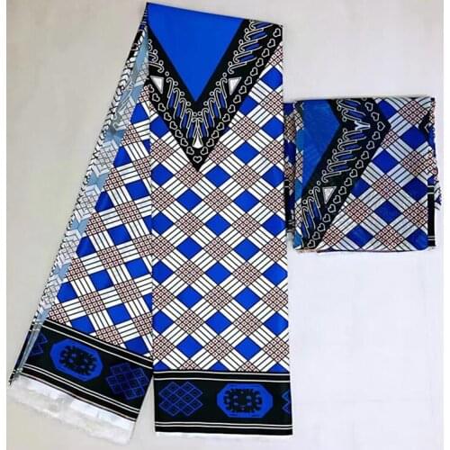 African fabric pure silk fabric ankara african wax print fabric 2+4yards african silk chiffon fabric dubai lace for dress MM-A4