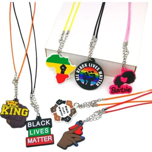 1PCS PVC Neck chain black series Rope chain Creative Symbol of peace necklace charms for men women necklaces party supplies gift