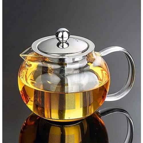 Borosilicate Glass Teapot With Removable Infuser Filter Heat Resistant Glass Teapot Cup Set Flower Puer Oolong Tea Kettle