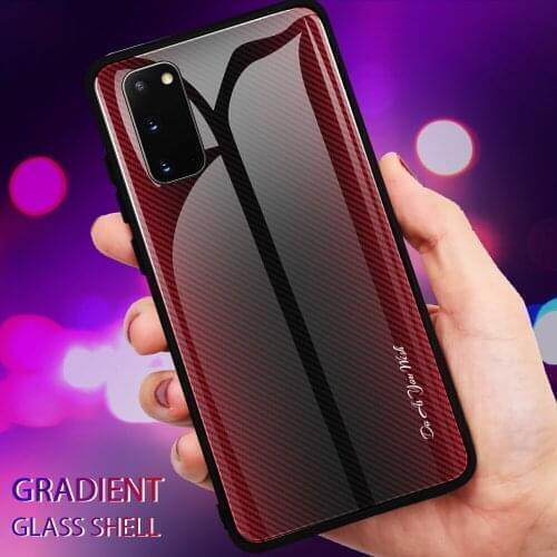 For Samsung Galaxy Note 10 Lite Case Luxury Hard Tempered glass Gradient protect back cover case for samsung s10 lite note10lite