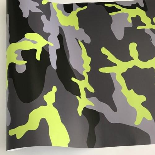 Black Grey Green Camouflage Vinyl Film Adhesive Car Wrap Foil With Air Bubble Snow Camo Motorbike Scooter Car Sticker Decal
