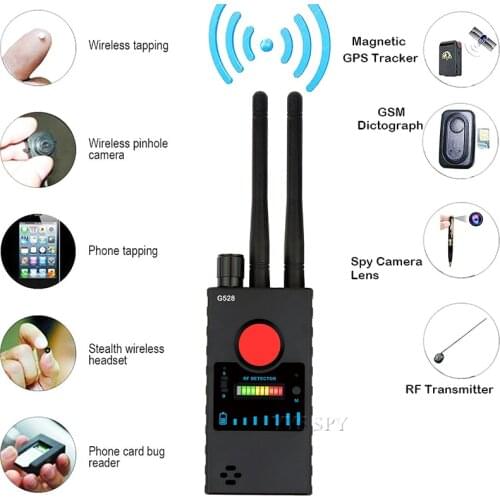 Dual Antenna G528 Anti Candid Hidden Camera Detector RF Signal Secret GPS Audio GSM Mobile Phone Wifi Pinhole Cam Spy Bug Finder