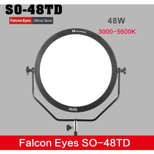 Falcon Eyes SO-48TD 48W Soft LED Video Light Dimmable 3000-5600K Lighting Photo Video Film Continuous Light W/Camera Bracket