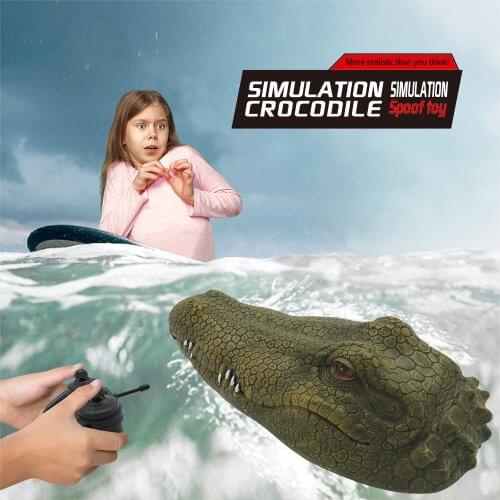 Flytec V002 RC Crocodile Head 2.4G Remote Control RC Boat Joke Prank Maker Fun Novelty Simulation Spoof Toy Halloween Decoration
