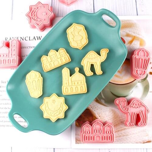 EID MUBARAK Biscuit Mold Cookie Cutters DIY Cake Baking Tools Islamic Muslim Party Decor Al Adha Ramadan Decoration Eid Mubarak