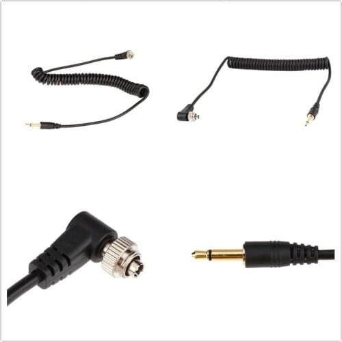 3.5mm to Male PC Flash Sync Cable Screw Lock for Trigger Studio Light Camera Flashes Accessories PC Flash Sync Cable 1Pcs