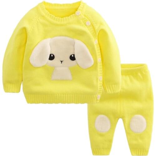 Baby cotton puppy sweater set