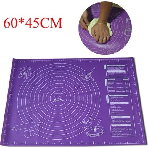 60x45cm Extra Large Baking Mat Silicone Pad Sheet Baking Mat for Rolling Dough Pizza Dough Non-Stick Maker Holder Kitchen Tools