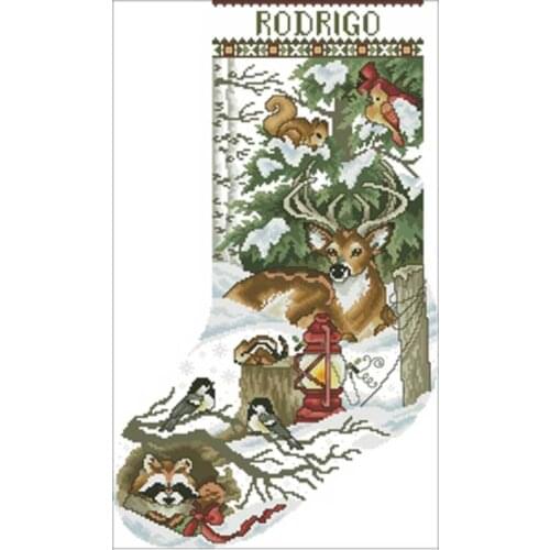 Elk patterns Counted Cross Stitch 11CT 14CT 18CT DIY Chinese Cross Stitch Kits Embroidery Needlework Sets