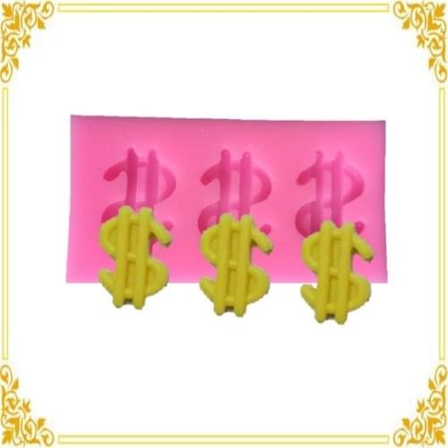 Luyou "$$$"Dollar Money Sign Silicone fondant Mold, Chocolate Mold, Cake Decoration Tools,USD Cake mold FM1276