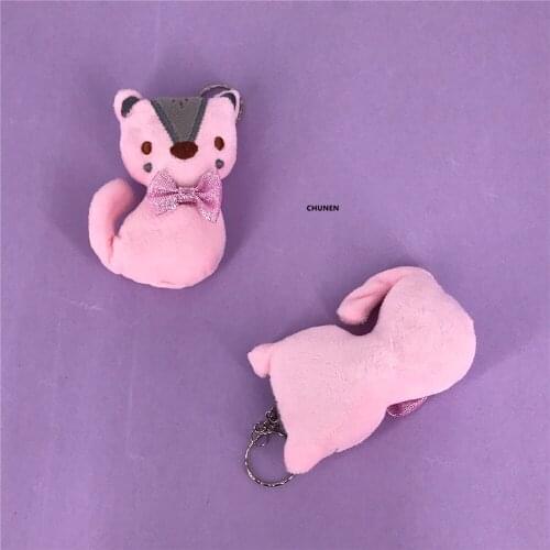3Colors, Small Stuffed Toy , Key Chain Animal Plush Kids Gift Doll