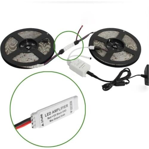 Mini Signal Amplifier Repeater for 5050 3528 SMD RGB LED Light Strip DC 12V M06 21 Dropshipping