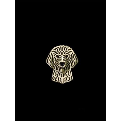 Trendy cute Labradoodle vintage brooches plated silver plated men brooches fashion jewelry hand of king