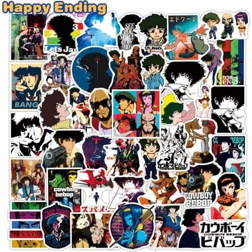 10/30/50PCS Japan Sci-fi Crime Anime Cowboy Bebop Stickers For Laptop Motorcycle Refrigerator Mobile Guitar Bicycle Skateboard