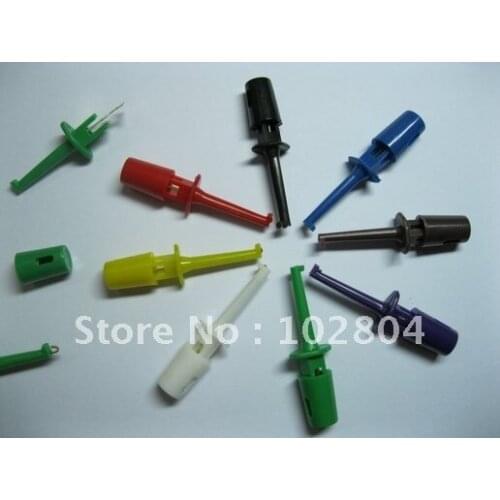 Small Test Hook Clip for Multimeter 8 colors 46mm Side Opening High quality 4000 pcs per Lot