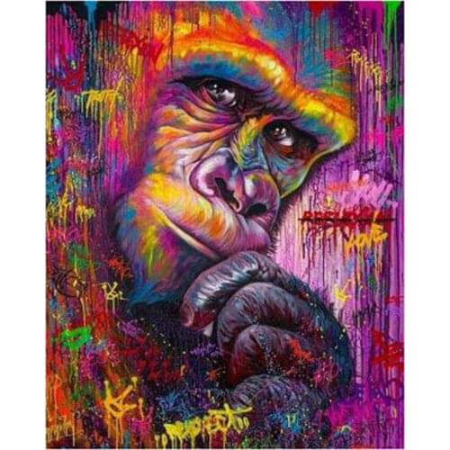 New Arrivals 5D DIY Full Round/Square Diamond Painting Orangutan 3D Embroidery Cross Stitch Rhinestone Mosaic Home Decor Yc997