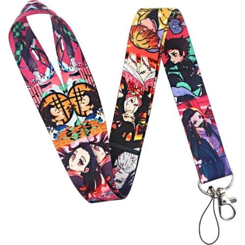 Demon Slayer: Kimetsu No Yaiba Lanyard Neck Strap Lanyard Mobile Phone Key Chain Cosplay Prop Accessories Neck Strap